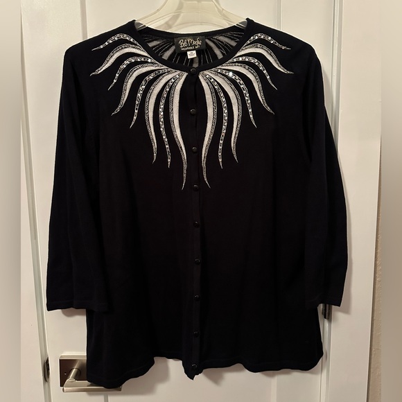 Bob Mackie Tops - Bob Mackie Black Embellished Women's Top 2X